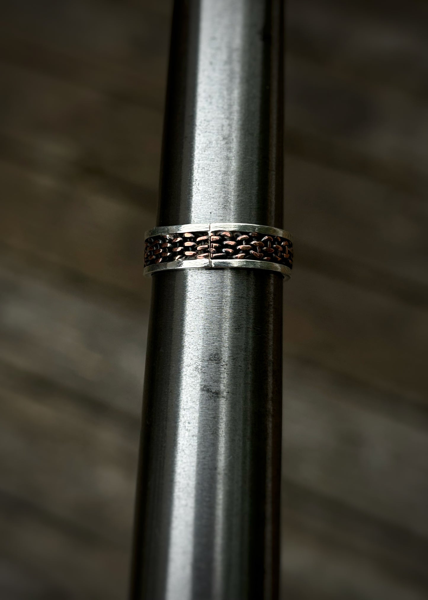 6 strand copper basket weave // Sterling silver and copper // wrapped ring band // braided //handmade ring // mixed metals // comfortable