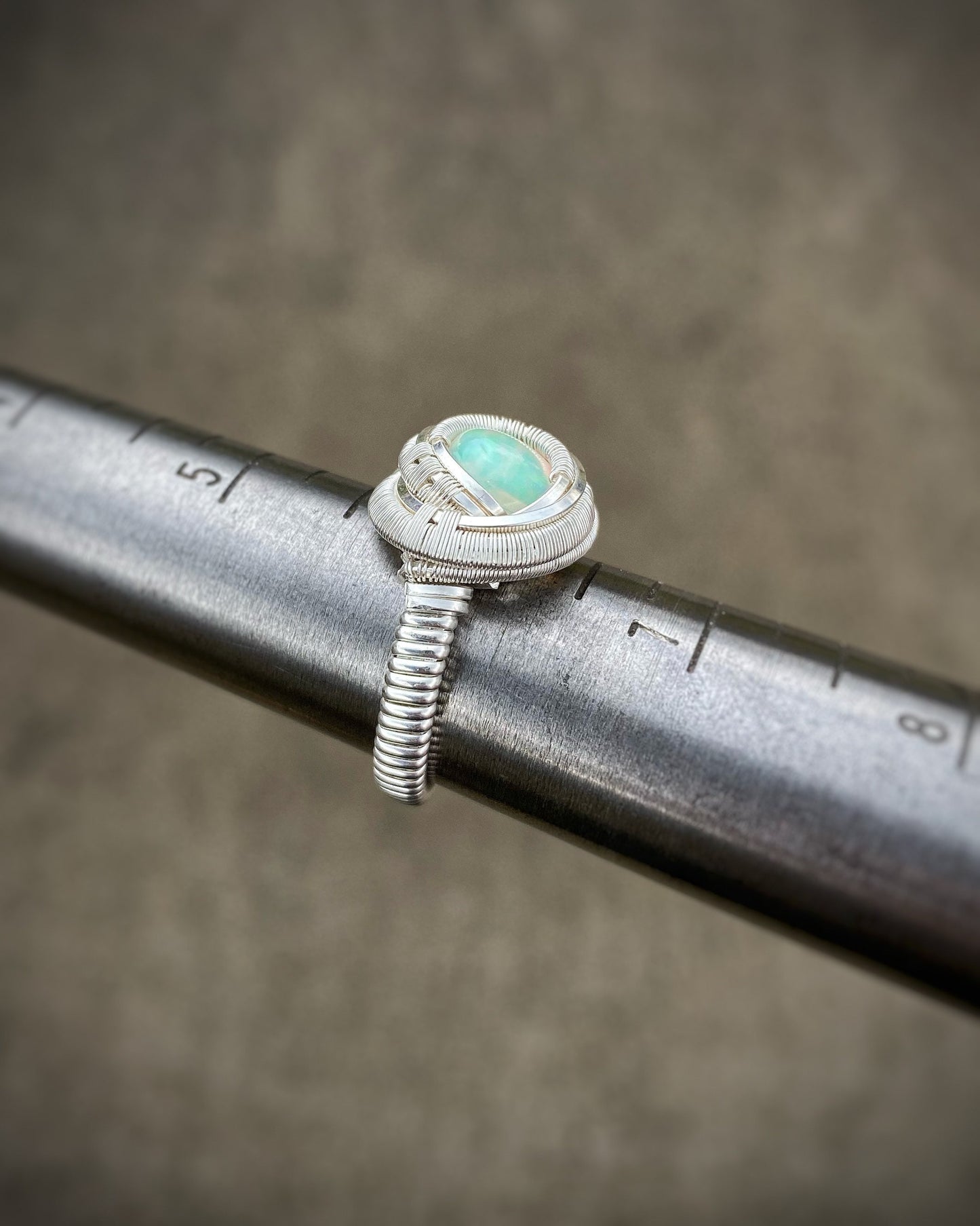 Opal Ring // Welo Opal // Ethiopian Opal // Sexy Jewelry // Festival Jewelry // Sterling Silver // Wire Wrapped // Comfortable // Elegant