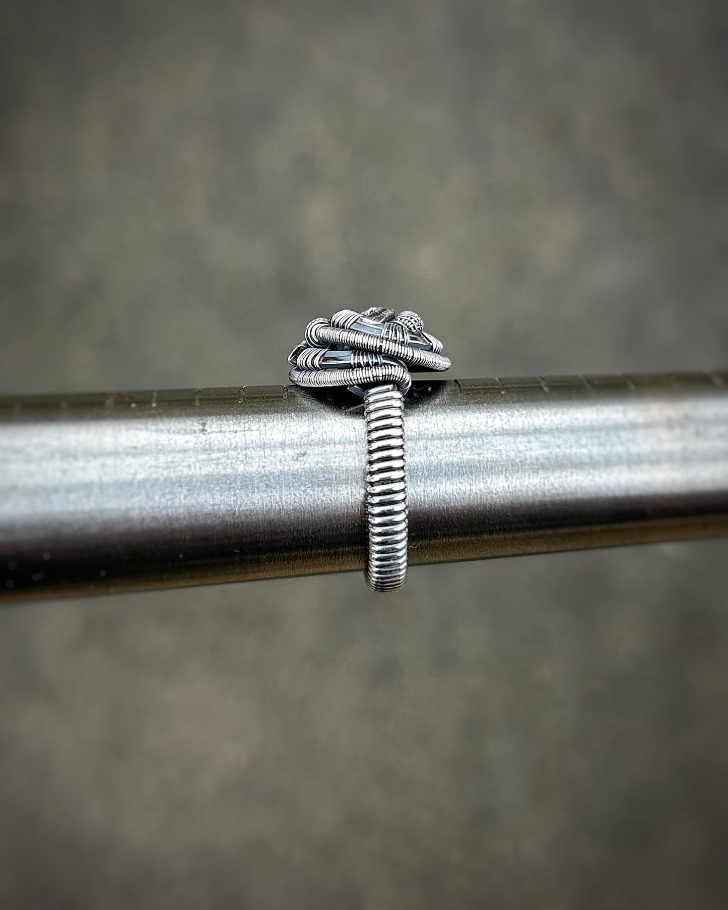 Opal Ring // Size 6.5 // Ethiopian Opal // Oxidized Sterling Silver // Sexy Ring // Wire Wrap // Circular // Comfortable // Handmade Art