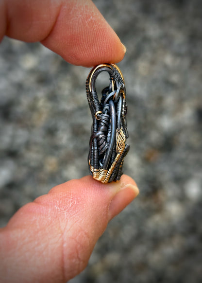 Purple Symmetry // Amethyst Jammer // Aquarius // Oxidized Silver // Mixed Metals // Goldfilled // Pendant // Festival Jewelry // Wire Wrap