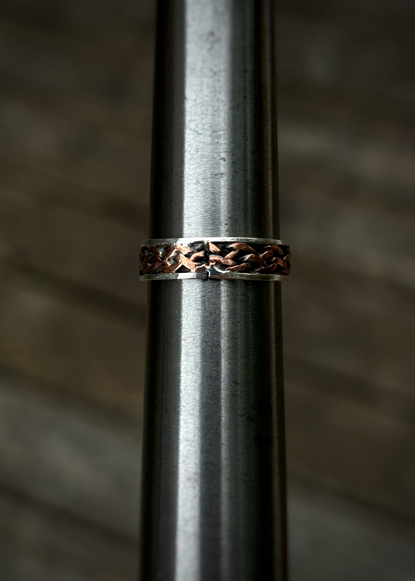 5-wire copper braid // Sterling silver and copper // wire wrapped ring band // braided //handmade ring // mixed metals // comfortable