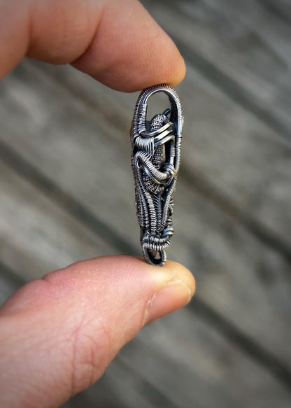 From A to Z // Amethyst // Zircon // Oxidized Silver // Festival Jewelry // Handmade // One of a Kind // Wire Wrapped Pendant // Elegant