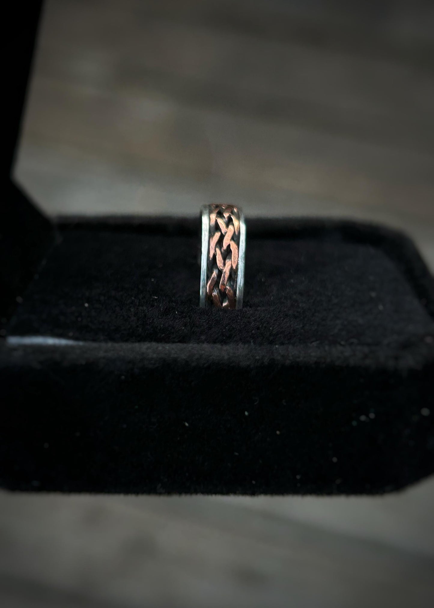5-wire copper braid // Sterling silver and copper // wire wrapped ring band // braided //handmade ring // mixed metals // comfortable