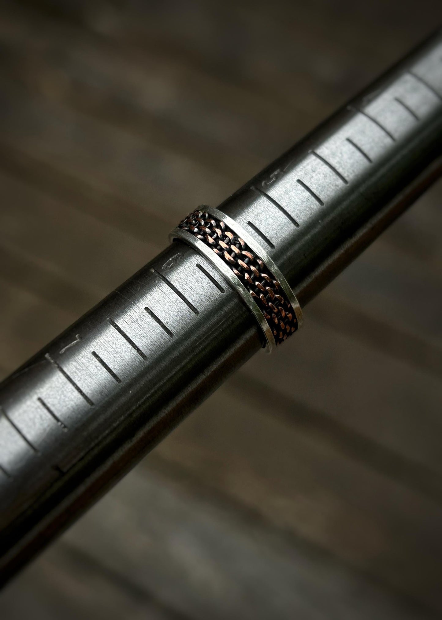 6 strand copper basket weave // Sterling silver and copper // wrapped ring band // braided //handmade ring // mixed metals // comfortable