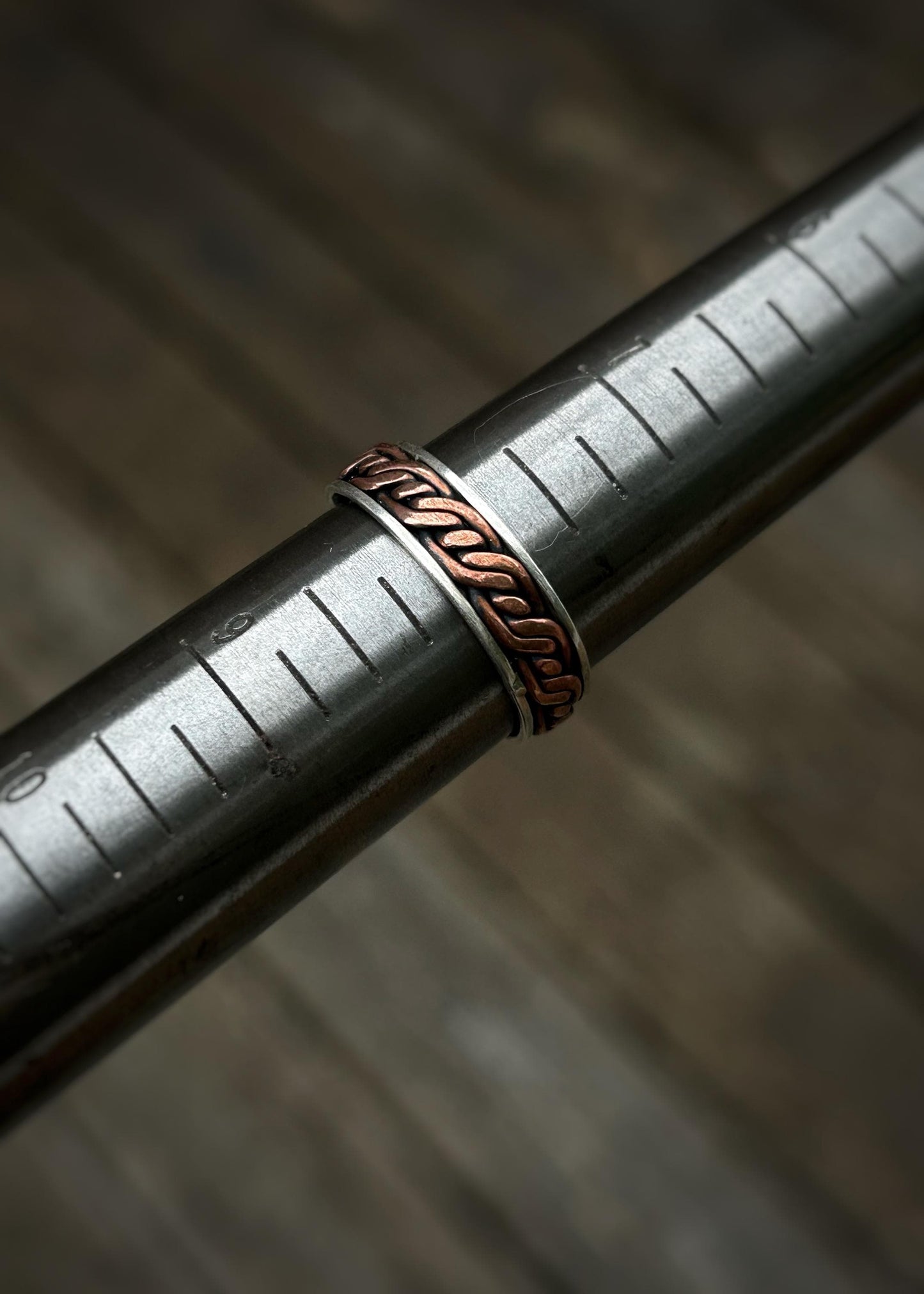 Triple twist // 4-wire braid // Sterling silver and copper // wrapped ring band // braided //handmade ring // mixed metals // comfortable