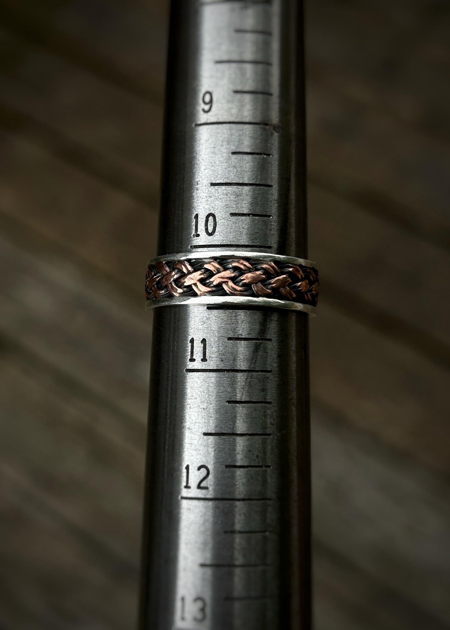 4 Strand, 8 wire braid // Sterling silver and copper // wire wrapped ring band // braided //handmade ring // mixed metals // comfortable