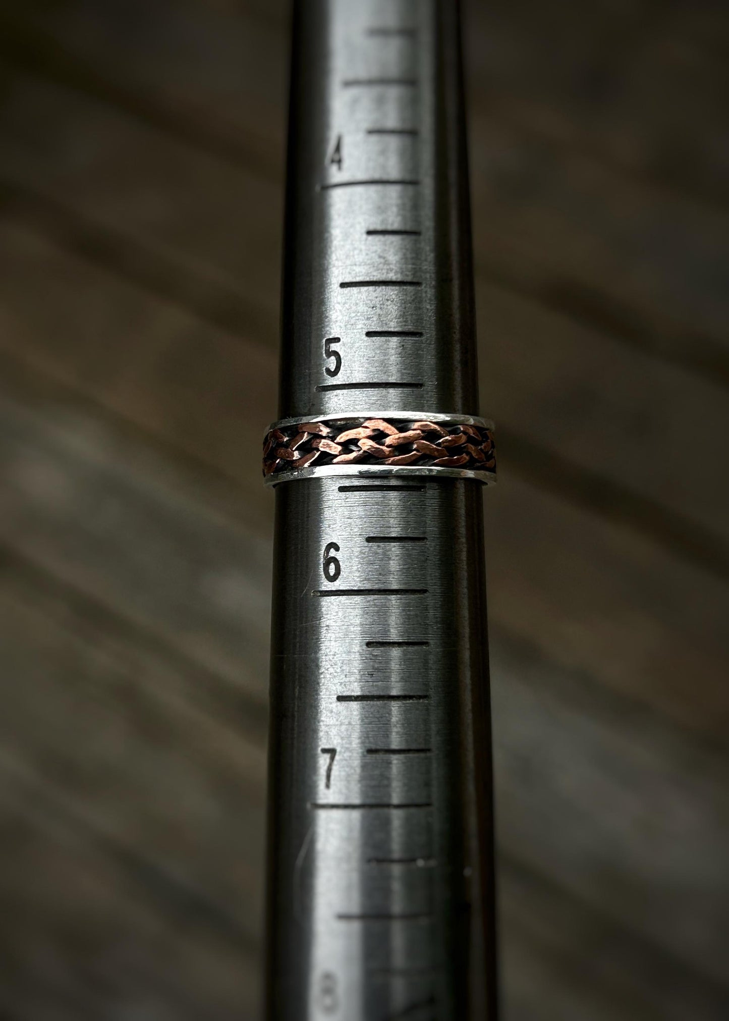 5-wire copper braid // Sterling silver and copper // wire wrapped ring band // braided //handmade ring // mixed metals // comfortable