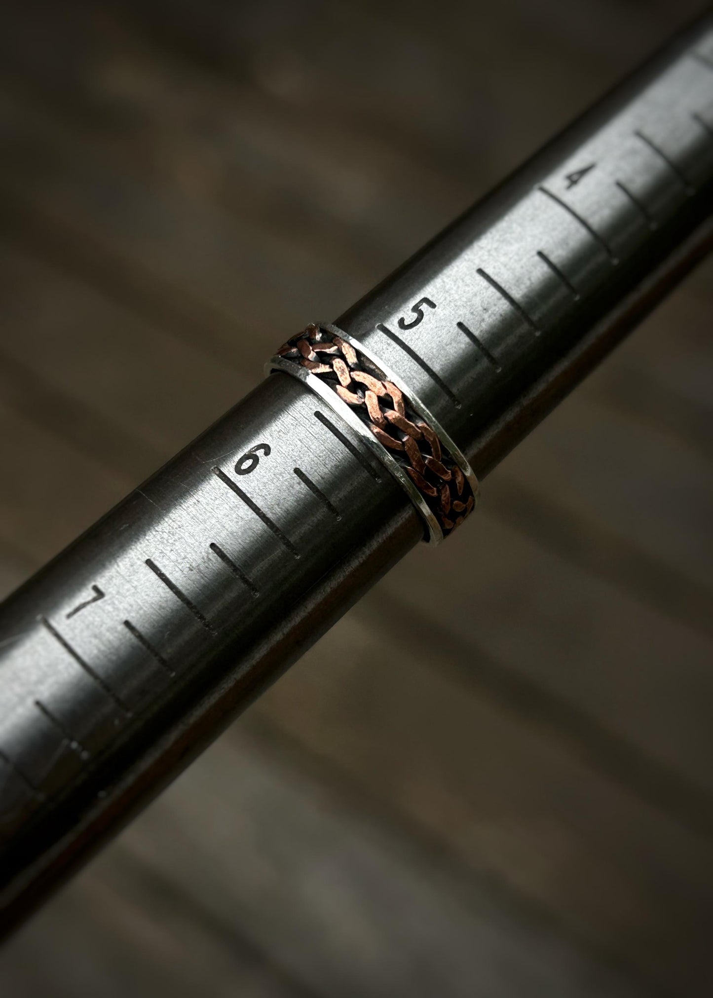 5-wire copper braid // Sterling silver and copper // wire wrapped ring band // braided //handmade ring // mixed metals // comfortable