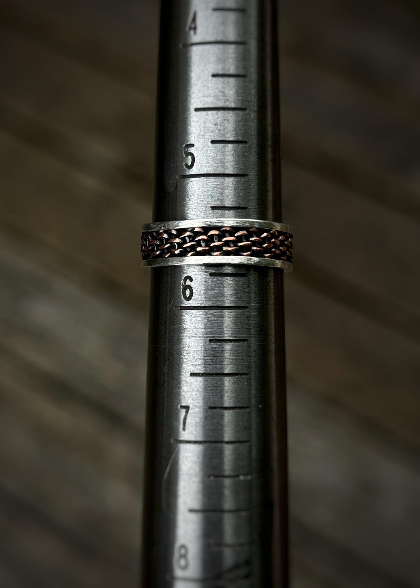 6 strand copper basket weave // Sterling silver and copper // wrapped ring band // braided //handmade ring // mixed metals // comfortable