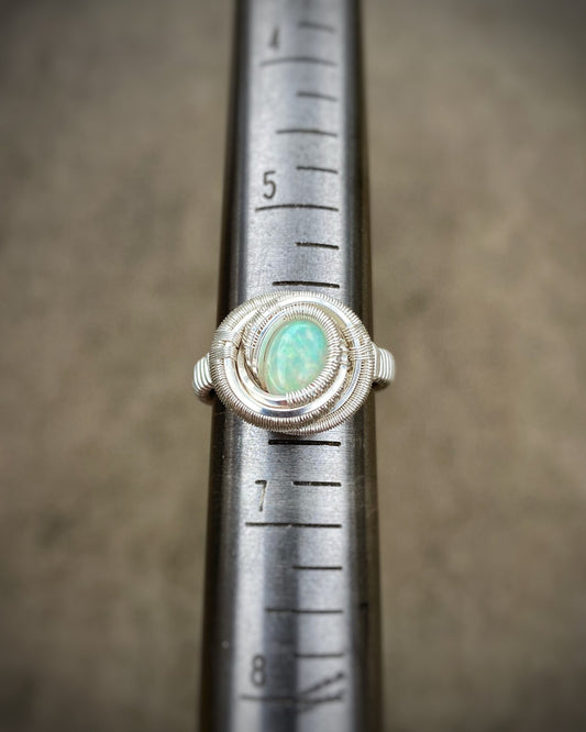 Opal Ring // Welo Opal // Ethiopian Opal // Sexy Jewelry // Festival Jewelry // Sterling Silver // Wire Wrapped // Comfortable // Elegant